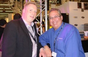 Renkus-Heinz Seminar in Hamburg Jens Bange, Vertriebsmanager atlantic audio, und Ralph Heinz, Senior Vice President Renkus-Heinz (Foto: atlantic audio)