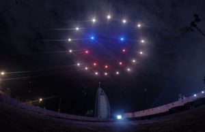 Drohnenschwarm erleuchtet Finale des Nationalfeiertages in Dubai