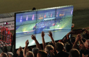 Equipment von eyevis für DFB Pokal Auslosung