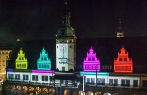 Christie Projektoren lassen Leipziger Rathaus mit 136.000 Lumen erstrahlen