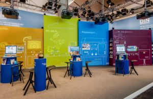 Technik des DIN-Messeauftritts auf der Hannover Messe