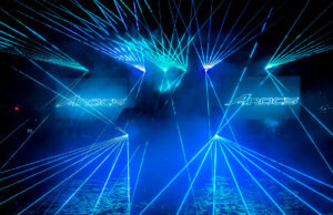 Laserperformance von tarm für LKW-Präsentation