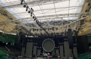 Die Rigging-Installationen im Gerry Weber Stadion