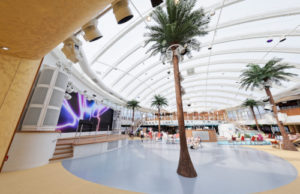 Die A/V-Technik im Beach Club von Aidanova