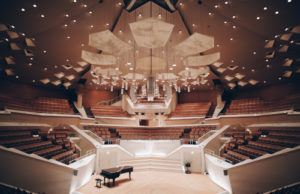 Die Lichtinstallation im Kammermusiksaal der Berliner Philharmonie