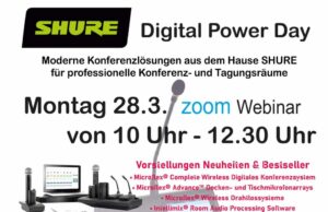 Shure Digital Power Day 2022 am 28. März (Grafik: ETHA)