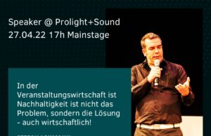 Stefan Lohmann als Speaker bei der Prolight + Sound