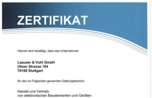 Laauser & Vohl erweitert ISO9001-Zertifizierung