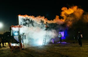 Me4 Nebelmaschine für Installation der Gruppe Para (Fotos: Jonas Fischer/PARA)