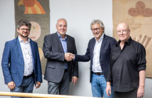 Broadcast Solutions übernimmt Thum + Mahr Wladislaw Grabowski, Stefan Breder, Hanno Mahr und Peter Thum (von links, Fotos: Broadcast Solutions GmbH)