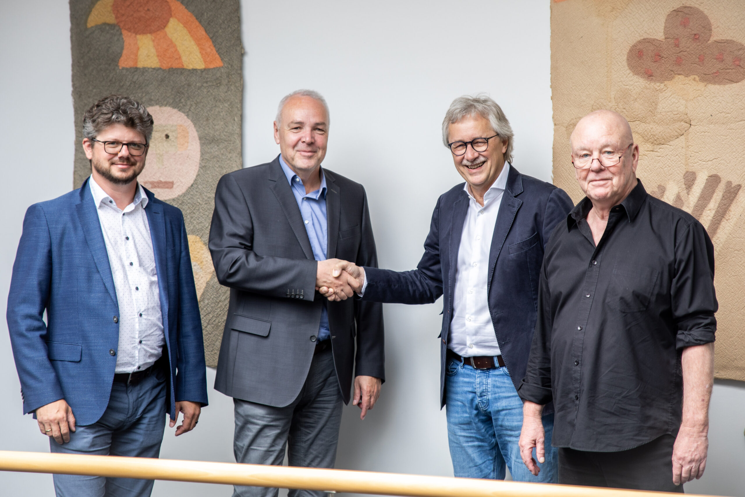Wladislaw Grabowski, Stefan Breder, Hanno Mahr und Peter Thum (von links, Fotos: Broadcast Solutions GmbH)