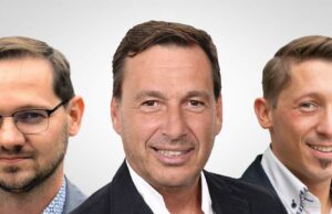 Matthias Burkel verstärkt das Q-SYS Team in Österreich Matthias Burkel, Gerd Kostial und Patrik Heider (von links, Foto: QSC)