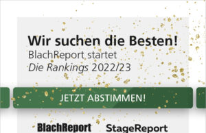 Umfrage für Rankings von StageReport und BlachReport
