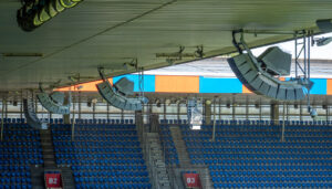 RCF HL Line Arrays im St. Jakob-Park (Fotos: RCF)