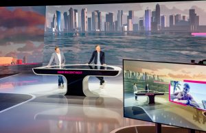 MagentaTV zeigt FIFA WM aus hybridem Studio von Plazamedia MagentaTV WM-Studio für die FIFA WM 2022 (Foto: Plazamedia GmbH)