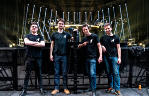 Naostage Tracking-Lösung wird bei der ISE vorgestellt Paul Cales (links) mit dem Naostage-Team (Foto: Naostage)