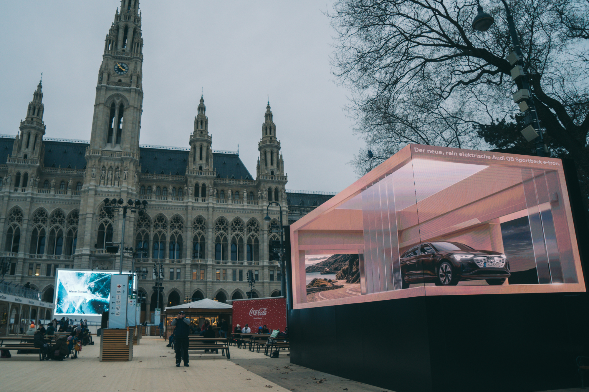 3D-Inszenierung auf dem Wiener Rathausplatz (Fotos: Porsche Media & Creative 2023/wexplore)