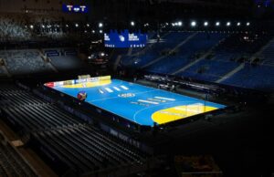 Nüssli errichtet temporäre Handball-WM-Arena in Stockholm Temporäre Handball-WM-Arena von Nüssli (Fotos: Stockholm Live, Gustaf Johansson)