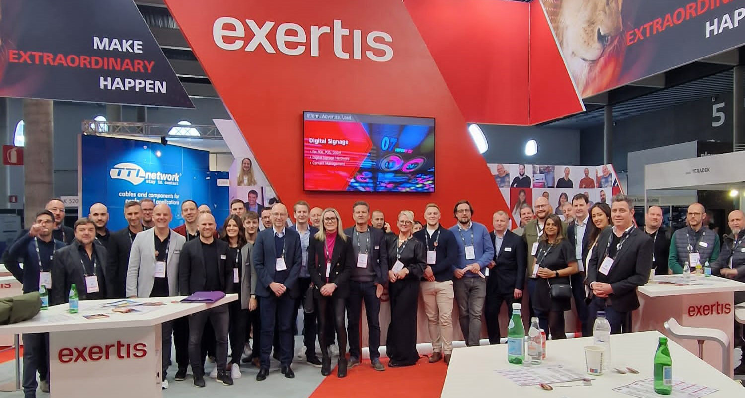 Exertis-Gruppe bei der ISE in Barcelona (Foto: Comm-Tec GmbH)