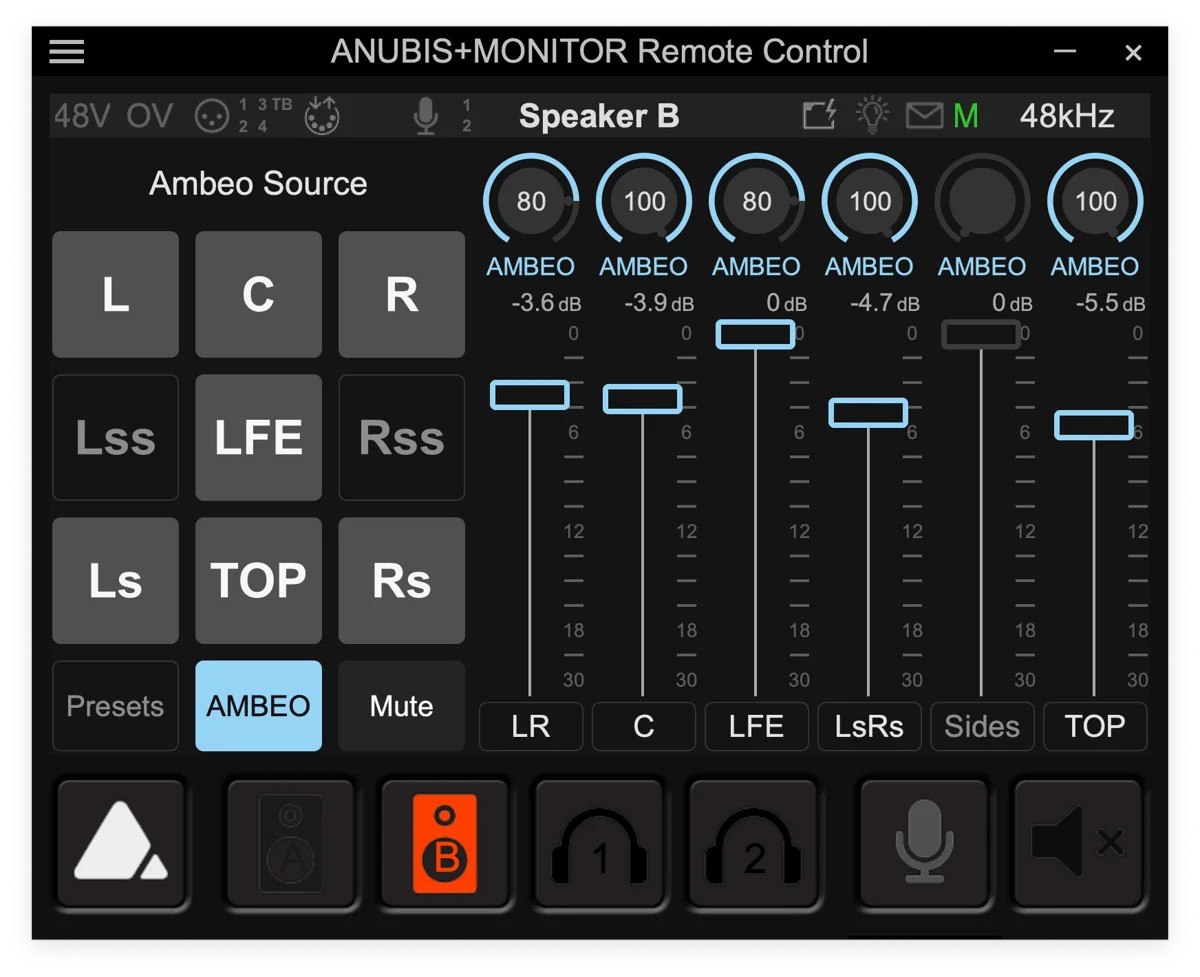 Anubis-Interface mit Ambeo 2-Plugin (Foto: Sennheiser)