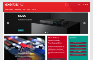 Exertis AV relauncht Website und Webshop Neue Exertis AV-Website (Foto: Exertis AV)