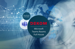 Dekom lädt zum Microsoft Teams Rooms Full House Event (Grafik: Dekom)