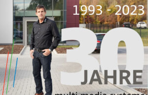 multi-media systeme feiert 30. Geburtstag Klaus Peterlik feiert 30 Jahre multi-media systeme (Grafik: multi-media systeme)