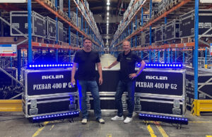 NicLen investiert in Cameo Pixbar G2 Serie Jörg Stöppler und Thomas Jung (von links, Foto: Adam Hall)