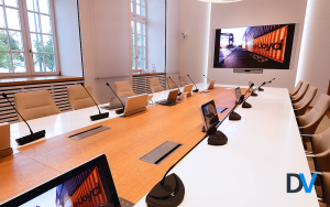 110 Zoll große HD COB LED-Wall im Main Boardroom