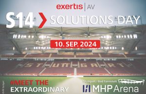 S14 Solutions Day zieht in die MHP Arena Stuttgart (Grafik: Exertis AV/VfB STuttgart)