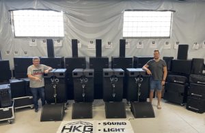 HKG Eventservice setzt auf Audiotechnik von dBTechnologies Horst Enderer und Thomas Hild (von links, Foto: HKG Eventservice)