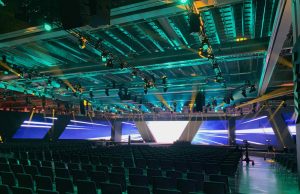 schoko pro beleuchtet Corporate Event in Stockholmer Messehalle