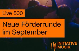 Live 500: Neue Förderrunde für Musik-Venues und Veranstalter Live 500 (Grafik: Initiative Musik)