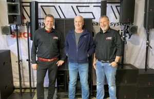 Voice-Acoustic und Tennax erschließen Irland Stefan Rast, Philip Walsh und Jürgen Bachthaler (von links, Foto: SRV Distribution)