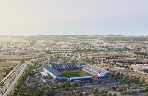 Nüssli baut temporäres Stadion für Real Zaragoza Geplantes temporäres Stadion für Real Zaragoza (Fotos: Nüssli Group, MNL/Lemonsbucket)