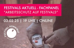 LiveKomm Fachpanel zum Arbeitsschutz auf Festivals (Grafik: LiveKomm)