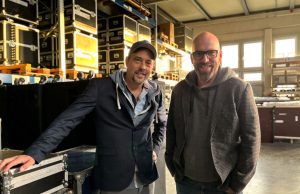 Habegger Austria integriert M4M – Eventtechnik Tibor Fehle und Bernie Scholz (von links, Foto: Habegger Austria/Media Apparat)