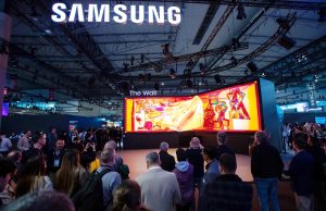 Samsung zeigte 462 Zoll The Wall-Medienfassade bei der ISE Samsung Messestand bei der ISE 2025 (Foto: Samsung)