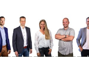 Habegger hat seine Geschäftsleitung verstärkt Jürg Schwarz, Martin Nyfeler, Barbara Huber, Simon Rosenast und Andy Ryter (von links, Foto: Habegger AG)