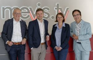 mevis.tv verjüngt seine Geschäftsleitung Hans-Joachim Spies, Oliver Fritz, Tina Hienerwadel und Kurt-Peter Zirn (von links, Foto: mevis.tv)