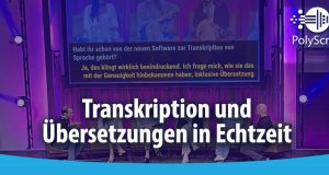 schoko pro PolyScript für Live-Transkript und -Übersetzung