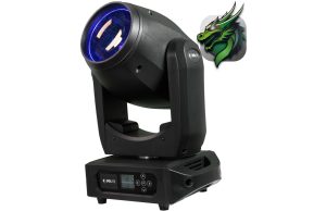 Expolite präsentiert die neue Dragon Series Dragon Beam 150 mit Logo der Dragon Series (Foto: Focon Showtechnic)