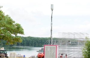 Telekom optimiert Mobilfunk bei 380 Open-Air-Events Neue mobile Antenne der Telekom im Einsatz beim Nibirii Festival in Düren (Foto: Deutsche Telekom AG)
