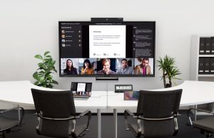 Kindermann stellt neue Generation interaktiver Displays vor Neue TD-12xx Serie im Meetingraum (Foto: Kindermann)