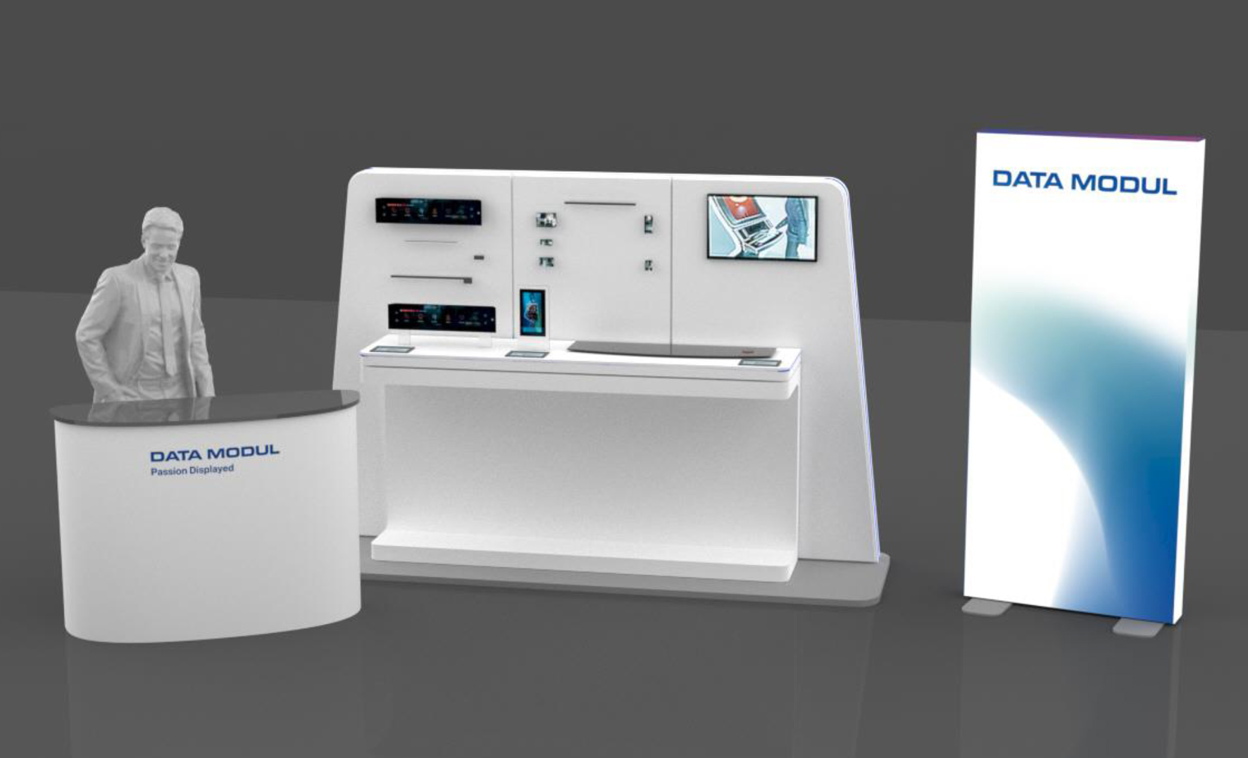 Data Modul präsentiert mobiles Präsentationskonzept (Foto: Data Modul) Data Modul präsentiert mobiles Präsentationskonzept (Foto: Data Modul)