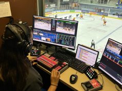 FHGR-Studierende übertragen EHC Arosa-Spiele FHGR-Studenten übertragen EHC-Arosa-Spiele (Fotos: FH Graubünden)