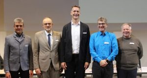 VPLT-Mitgliederversammlung wählt neuen Vorstand Neuer Vorstand des VPLT: Jürgen Junker, Helge Leinemann, Christian Sommer, Markus Endl und Falco Zanini (von links, Foto: VPLT)