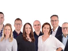 Riedel Networks strafft seine Führungsstruktur Timo Imbrogno, Julia Kirk, Dennis Frankhauser, Simone Krämer, Mario Druschba, Sabrina Sehrt, Timo Siebel und Uwe Wolff (von links, Foto: Riedel Networks)