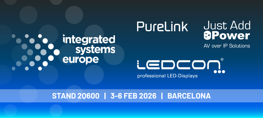 Visual zum PureLink Gemeinschaftsstand auf der ISE 2026 (Foto: PureLink) Visual zum PureLink Gemeinschaftsstand auf der ISE 2026 (Foto: PureLink)