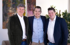 Thum + Mahr wird zu Broadcast Solutions Connect Martin Schwöri, Maximilian Breder und Bernhard Steinhoff (von links, Foto: Broadcast Solutions)